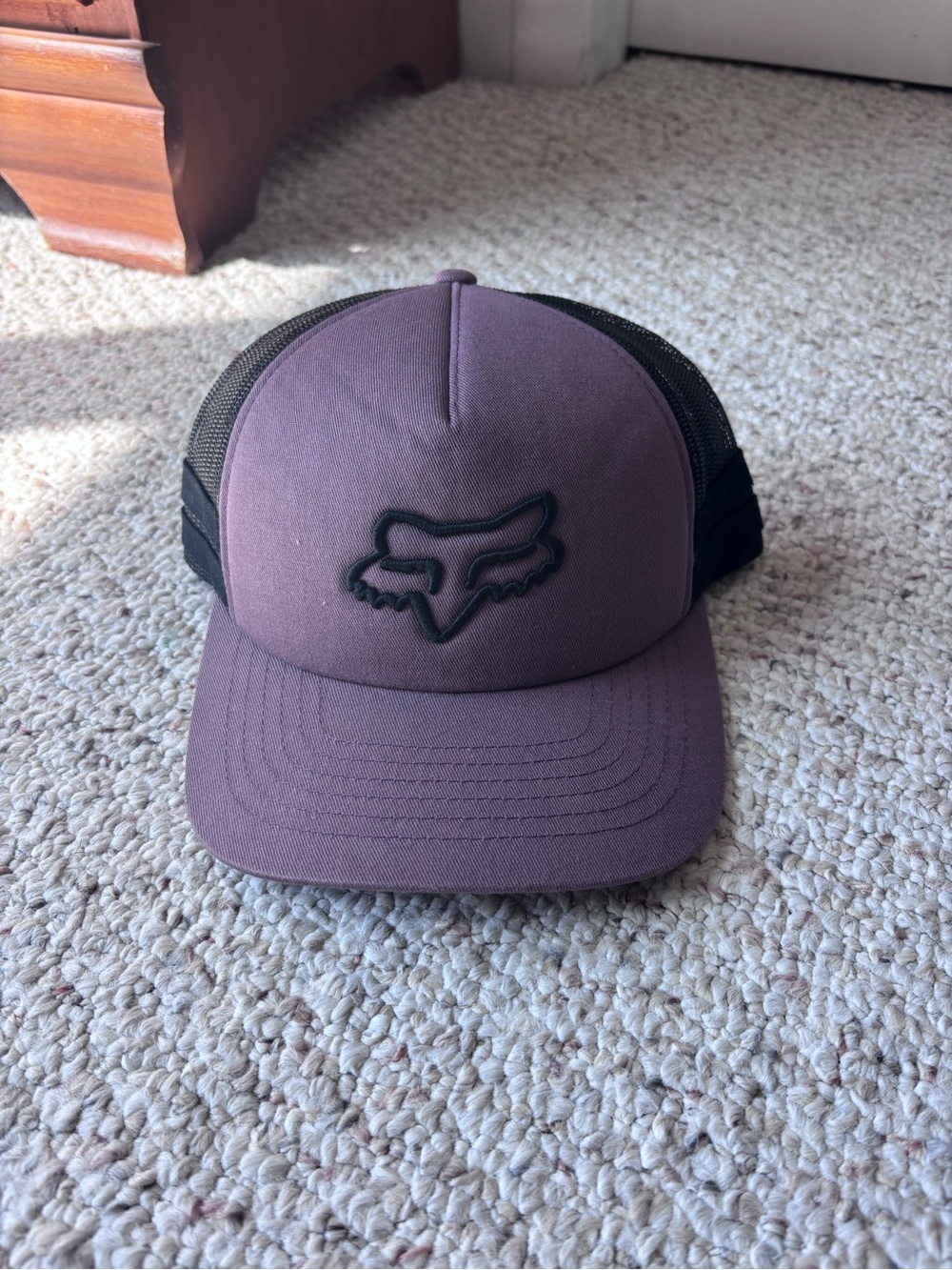 Fox women’s Plum Trucker Hat with Black Mesh
